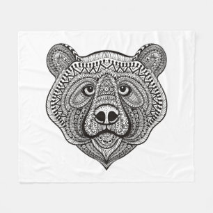 Cobertor De Velo Cara inspirada do urso