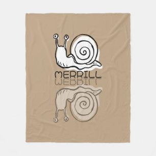 Cobertor De Velo Caracol Marrom Fofo Reflexo Doodle Nome Personaliz