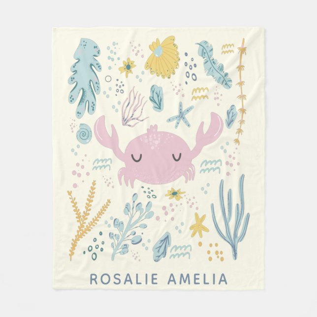 Cobertor De Velo Caranguejo Cinto Embaralado Prateleiras Pastéis No (Frente)