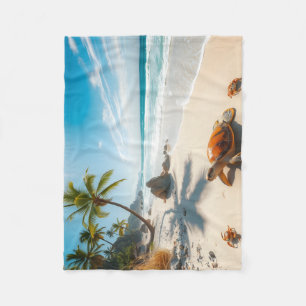 Cobertor De Velo Caranguejos Marinhos na Praia Tropical – Oceano Se