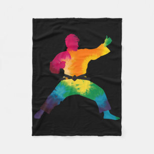 Cobertor De Velo Carateiro Colorido Tie-dye Martial Arts Coloridas