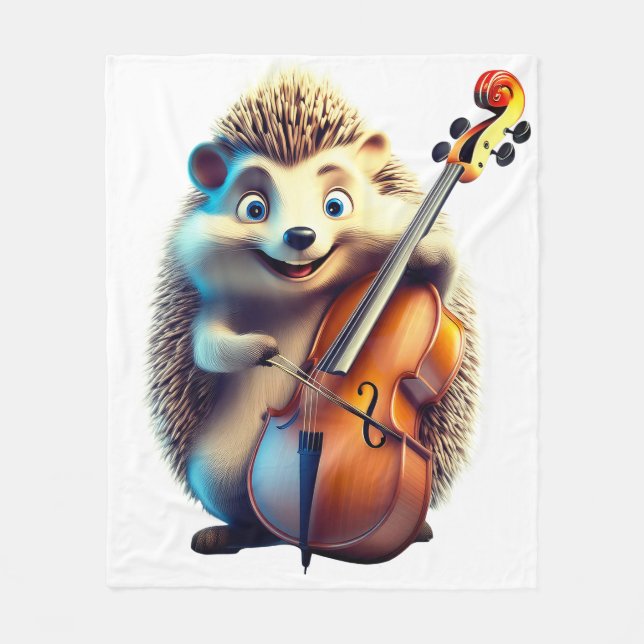 Cobertor De Velo Caricatura, Cartoon, Ilustração Um musical (Frente)