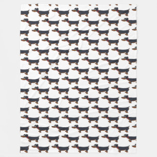 Cobertor De Velo Caricatura Dachshund Cão Fleece