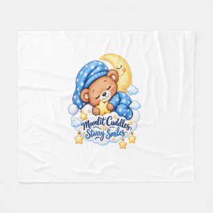 Cobertor De Velo Carinhos ao Luar Sorrisos Estrelados Teddy Adormec