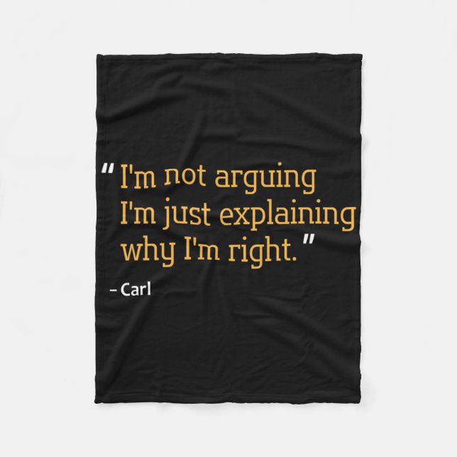 Cobertor De Velo Carl Gift Cita Engraçado Aniversário Personalizado (Frente)