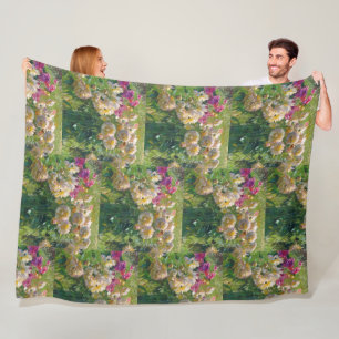 Cobertor De Velo Carl Moll Vintage Dahlias