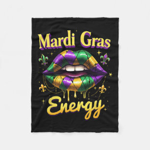 Cobertor De Velo Carnaval de Energia Mardi Gras Lábios Nova Orleans