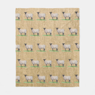 Cobertor De Velo Carneiros do Suffolk da aguarela