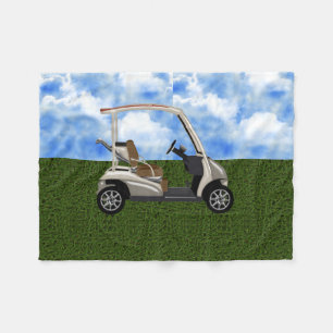 Cobertor De Velo carro de golfe 3D bege na grama