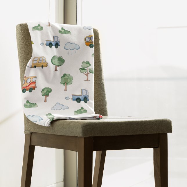 Cobertor De Velo Carros De Cartoon Com Veículos Sem Perfuração (Criador carregado)