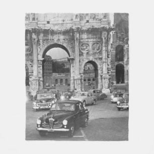 Cobertor De Velo Carros e monumentos antigos Roma Italyvintage,