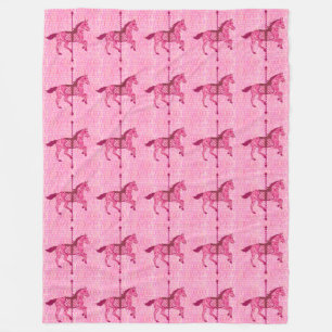 Cobertor De Velo Carrossel Horse - Rosa Fuchsia