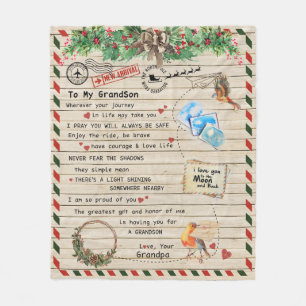Cobertor De Velo Carta Ao Meu Avô Do Presente Personalizado Do Avô