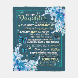 Cobertor De Velo Carta De Amor À Minha Filha Do Presente De Anivers