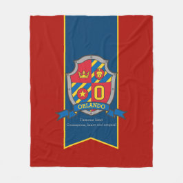 Cobertor De Velo Carta O Orlando nome personalizado que significa c