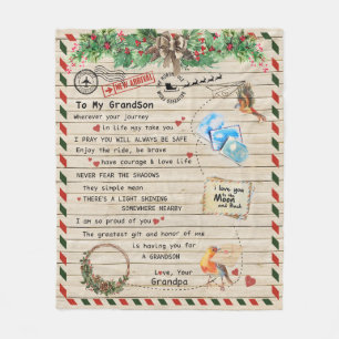 Cobertor De Velo Carta Personalizada Ao Meu Avô