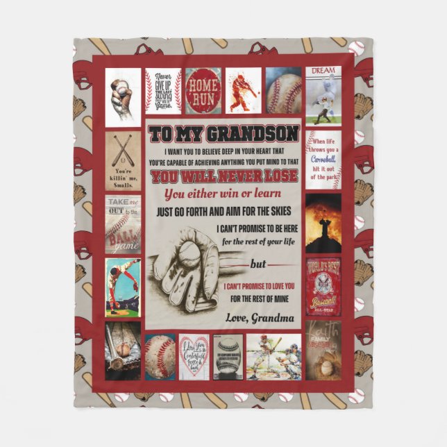 Cobertor De Velo Carta Personalizada Para Meu Avô, Vovó (Frente)