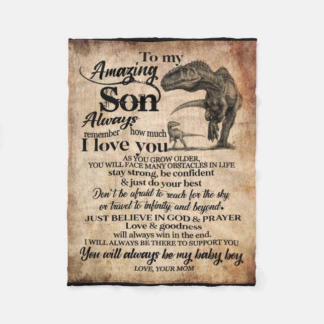 Cobertor De Velo Carta Personalizada Para Meu Filho Incrível (Frente)