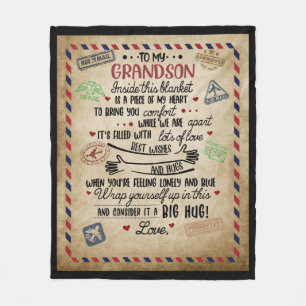 Cobertor De Velo Carta Personalizada Para Meu Grande Filho