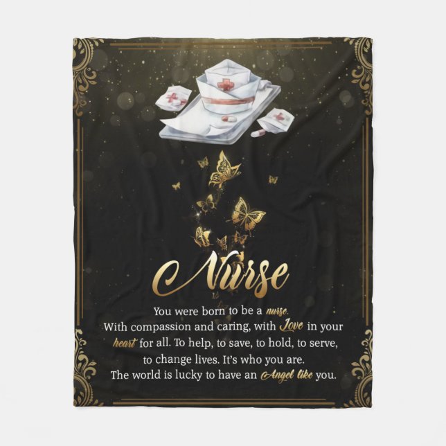 Cobertor De Velo Carta Personalizada Para Minha Enfermeira (Frente)