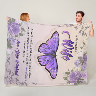 Cobertor De Velo Carta Personalizada Para Minha Esposa Amor Do Mari