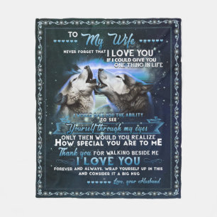 Cobertor De Velo Carta Personalizada Para Minha Esposa Do Marido