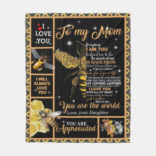 Cobertor De Velo Carta Personalizada Para Minha Mãe Adorável