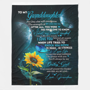 Cobertor De Velo Carta Personalizada Para Minha Neta