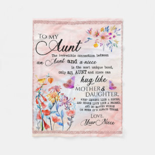 Cobertor De Velo Carta Personalizada Para Minha Tia