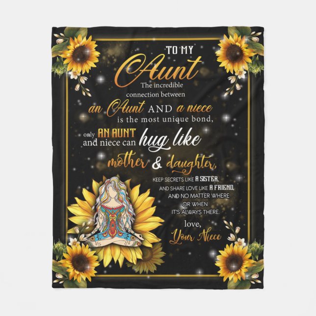 Cobertor De Velo Carta Personalizada Para Minha Tia Amor Da sobrinh (Frente)