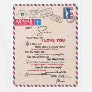 Cobertor De Velo Carta Personalizada Para O Meu Filho