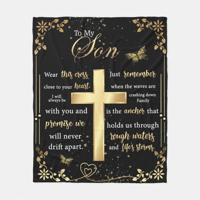 Cobertor De Velo Carta Personalizada Para O Meu Filho (Frente)