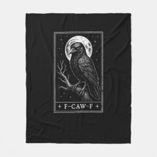 Cobertor De Velo Cartão de Corvo F-Caw-F Engraçado Halloween Vintag