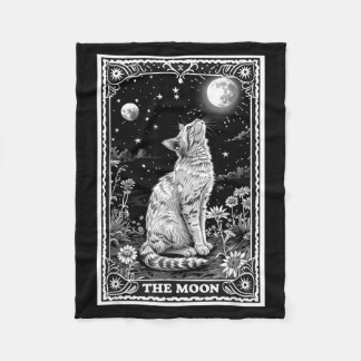 Cobertor De Velo Cartão de Tarot de Gato Bruxa Lua Chapéu Halloween