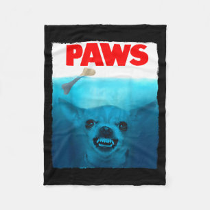Cobertor De Velo cartaz de filme adorável patas de cachorro Chihuah