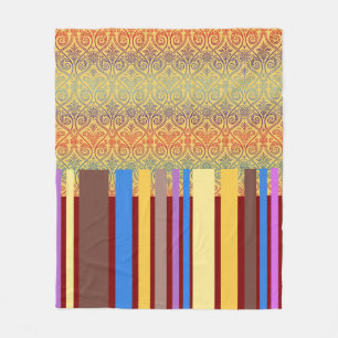 Cobertor De Velo Carteira Vintage Damask - vermelho violeta azul
