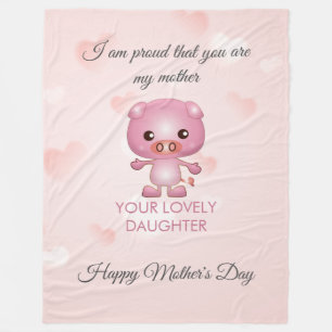 Cobertor De Velo Cartografia de porco rosa