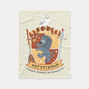 Cobertor De Velo Cartoon Brave Gryffindor Crest