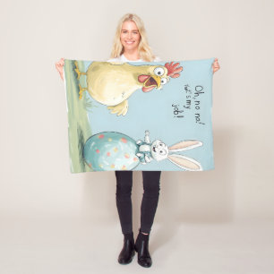 Cobertor De Velo Cartoon Bunny Pintinho, Diversão de Páscoa de Ovo