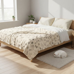 Cobertor De Velo Cartoon Desenhado À Mão Insetos Padrões Jogar Em A