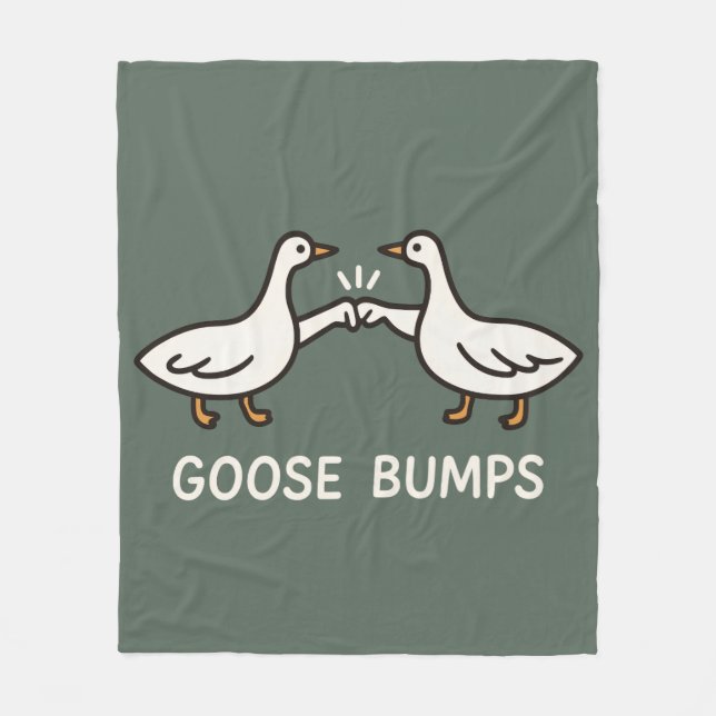 Cobertor De Velo Cartoon Engraçado Ganso Bumps | Fist Bump Geese An (Frente)