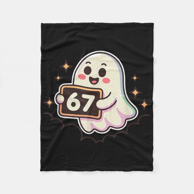 Cobertor De Velo Cartoon Fantasma 67 Meme  (Frente)