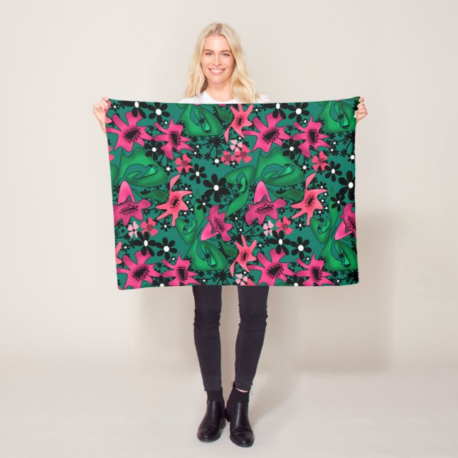 Cobertor De Velo Cartoon sem costura abstrato flores bonitinhas, co (In Situ)