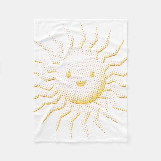 Cobertor De Velo Cartoon Smiling Sun Face (Frente)