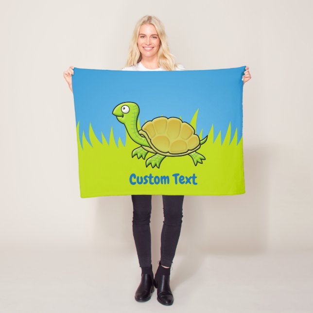 Cobertor De Velo Cartoon Turtle Fleece Blanket (In Situ)