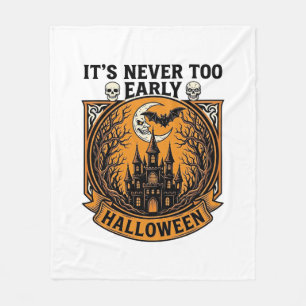 Cobertor De Velo Casa Assombrada de Halloween Nunca Muito Cedo Morc