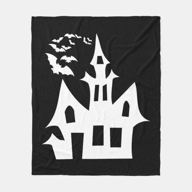 Cobertor De Velo casa de halloween (Frente)