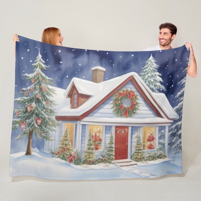 Cobertor De Velo Casa de Natal de Neve Cobra de inverno (In Situ)