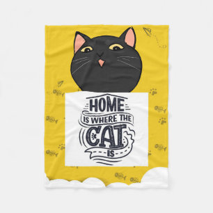 Cobertor De Velo Casa É Onde O Gato Está O Melhor Proprietário De