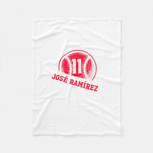 Cobertor De Velo Casa Jose Ramirez Mlbpa Mlb Arte (Frente)